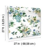 Rifle Paper Co. RF7401 Flower Studies Blue Wallpaper
