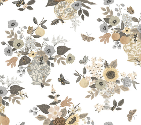 Rifle Paper Co. RF7403 Flower Studies Linen Wallpaper