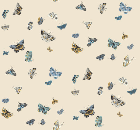 Rifle Paper Co. RF7412 Butterfly House Linen Wallpaper
