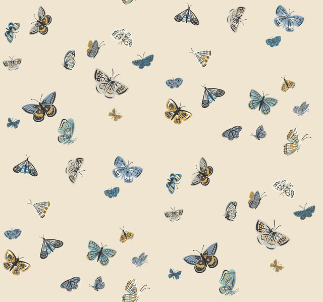 Rifle Paper Co. RF7412 Butterfly House Linen Wallpaper