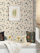 Rifle Paper Co. RF7412 Butterfly House Linen Wallpaper