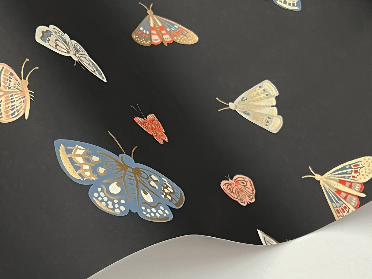 Rifle Paper Co. RF7413 Butterfly House Black Wallpaper
