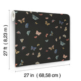 Rifle Paper Co. RF7413 Butterfly House Black Wallpaper