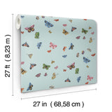 Rifle Paper Co. RF7414 Butterfly House Light Blue Wallpaper