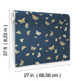 Rifle Paper Co. RF7415 Butterfly House Navy Wallpaper