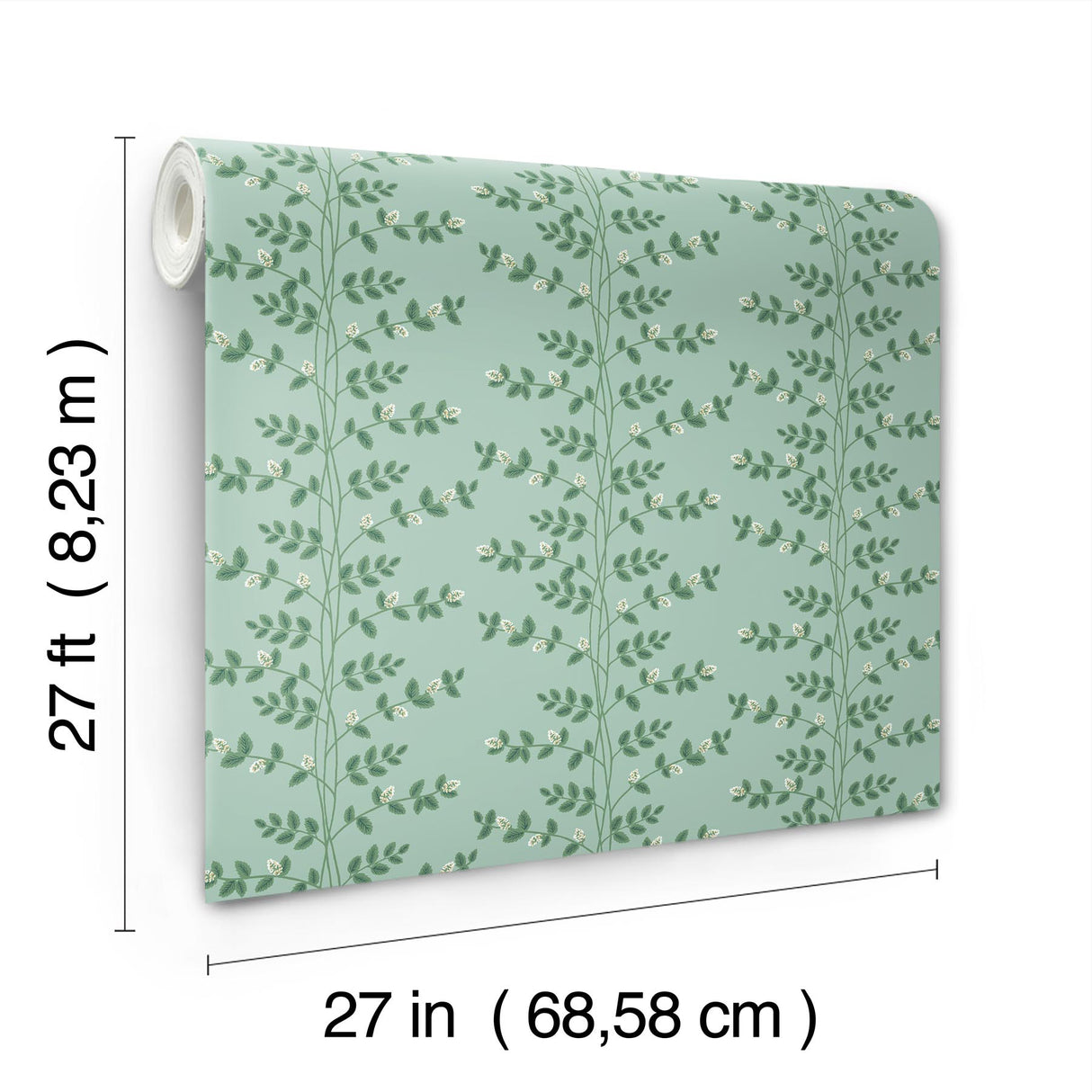 Rifle Paper Co. RF7421 Climbing Vine Soft Teal Wallpaper