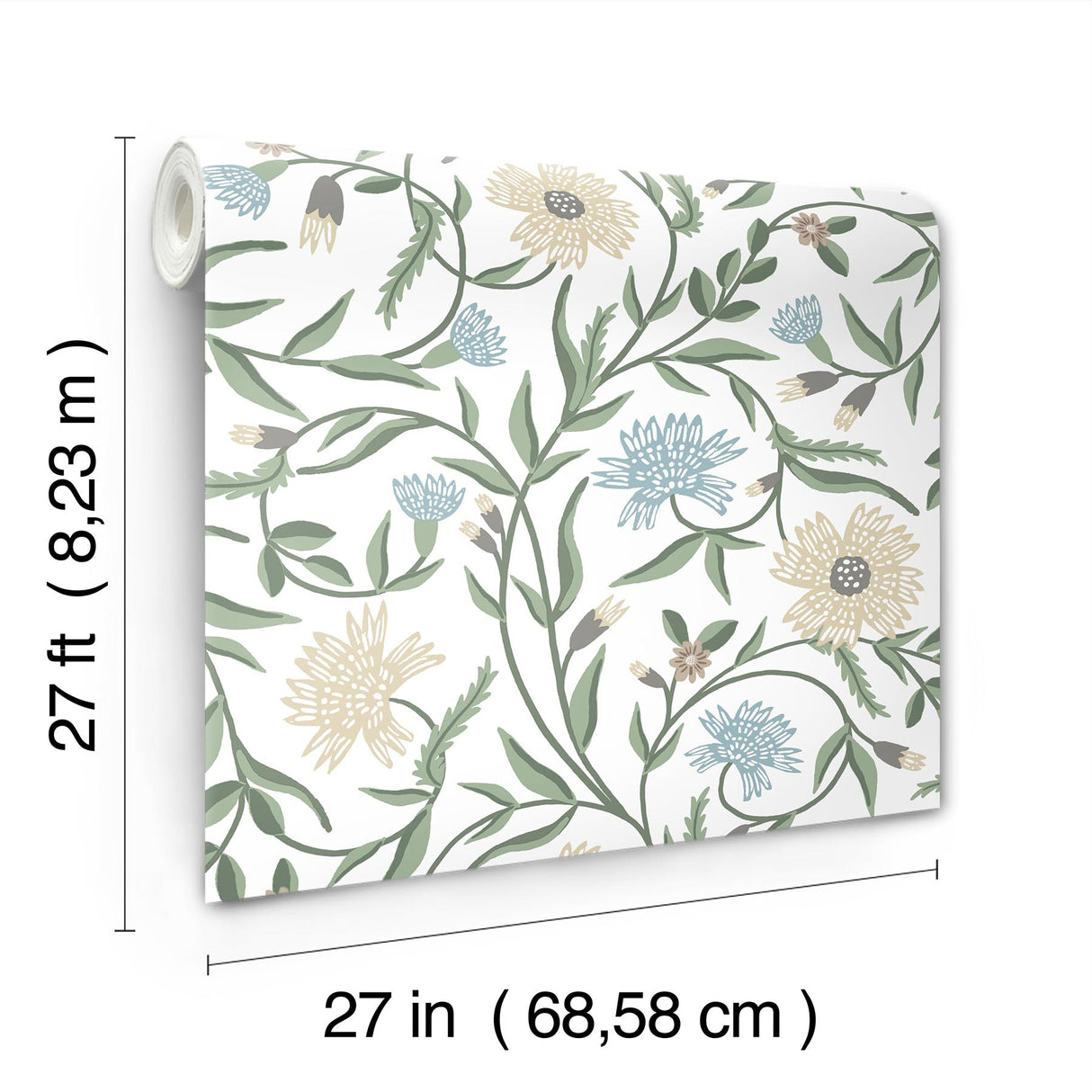 Rifle Paper Co. RF7431 Aster White Wallpaper