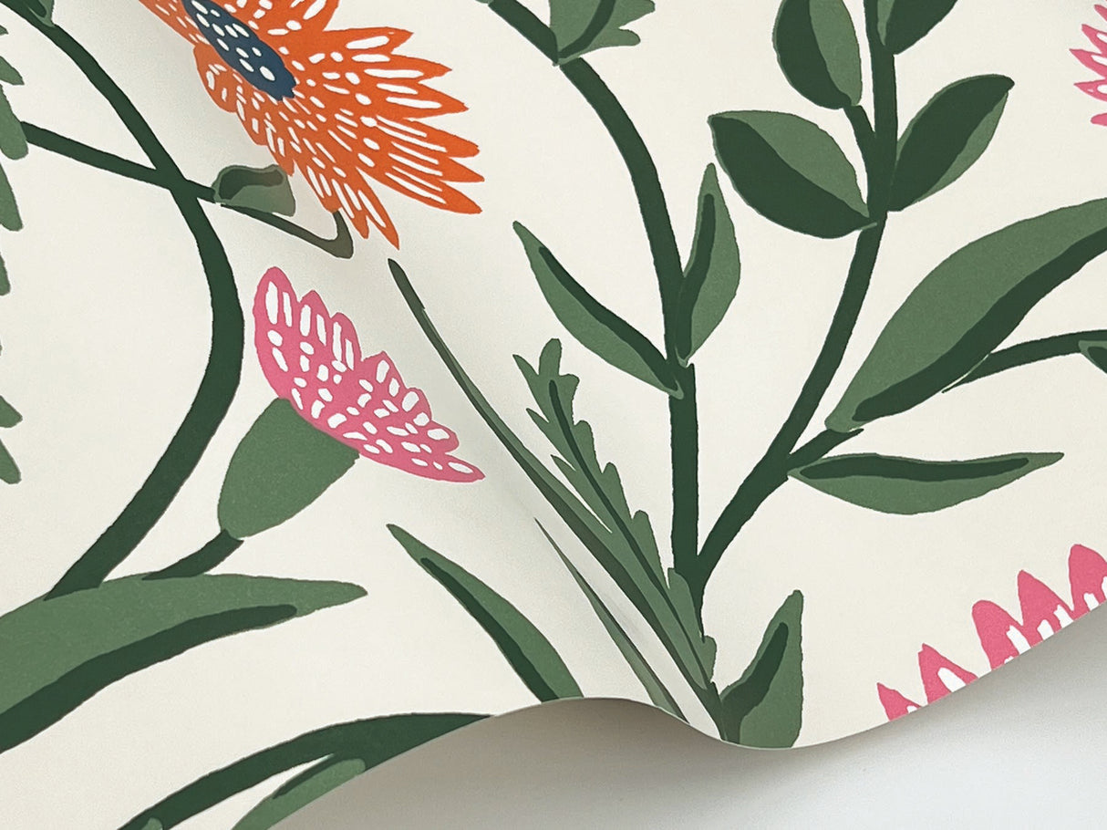 Rifle Paper Co. RF7433 Aster Coral Wallpaper