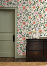 Rifle Paper Co. RF7433 Aster Coral Wallpaper