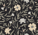 Rifle Paper Co. RF7434 Aster Black Wallpaper