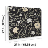 Rifle Paper Co. RF7434 Aster Black Wallpaper