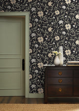 Rifle Paper Co. RF7434 Aster Black Wallpaper