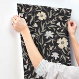 Rifle Paper Co. RF7434 Aster Black Wallpaper