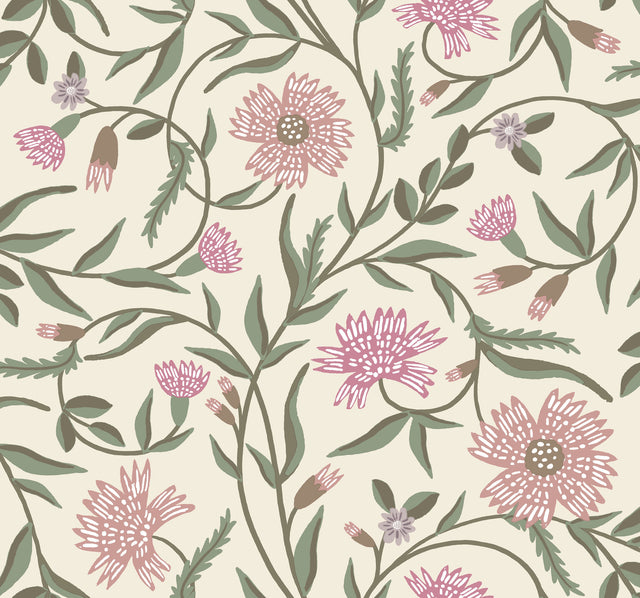 Rifle Paper Co. RF7436 Aster Rose Wallpaper