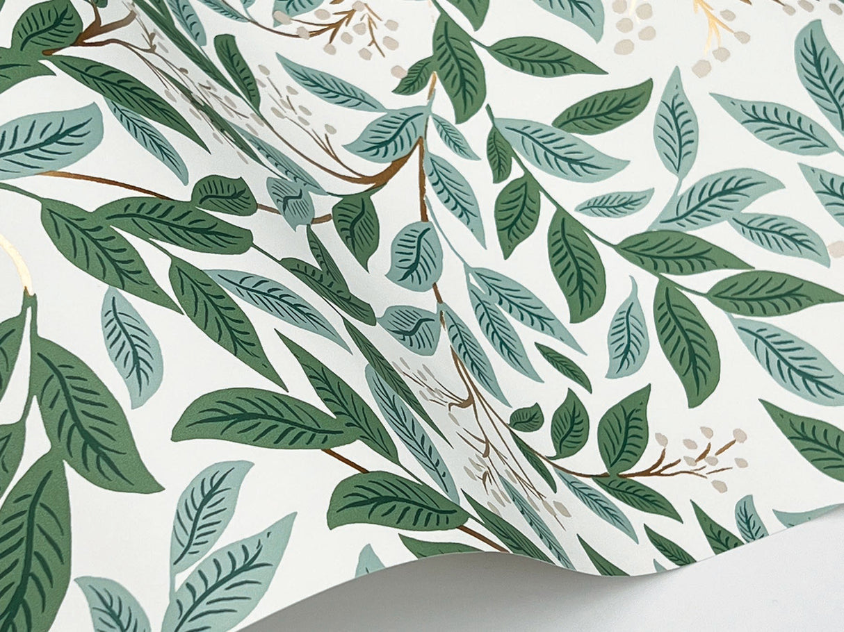 Rifle Paper Co. RF7464 Willowberry Emerald Wallpaper