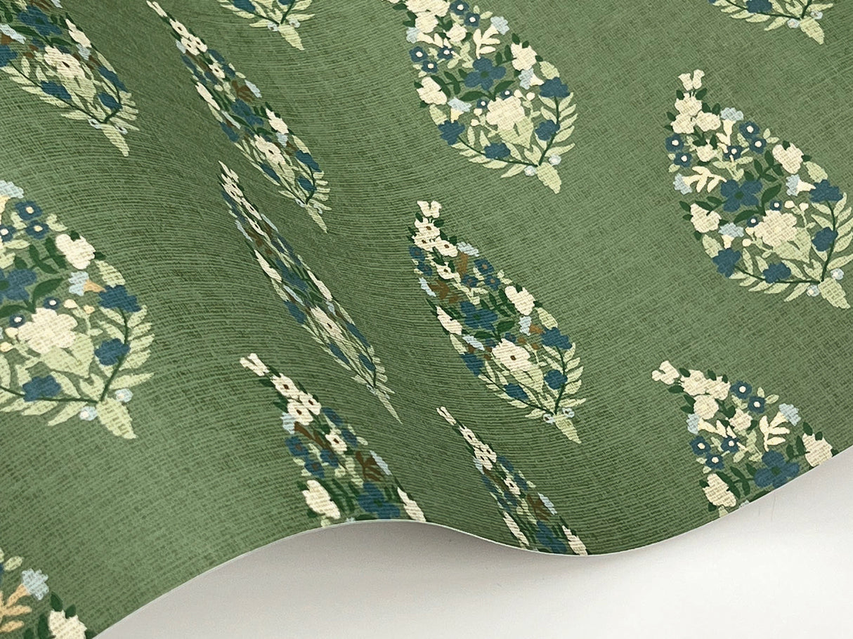 Rifle Paper Co. RF7471 Paisley Green Wallpaper