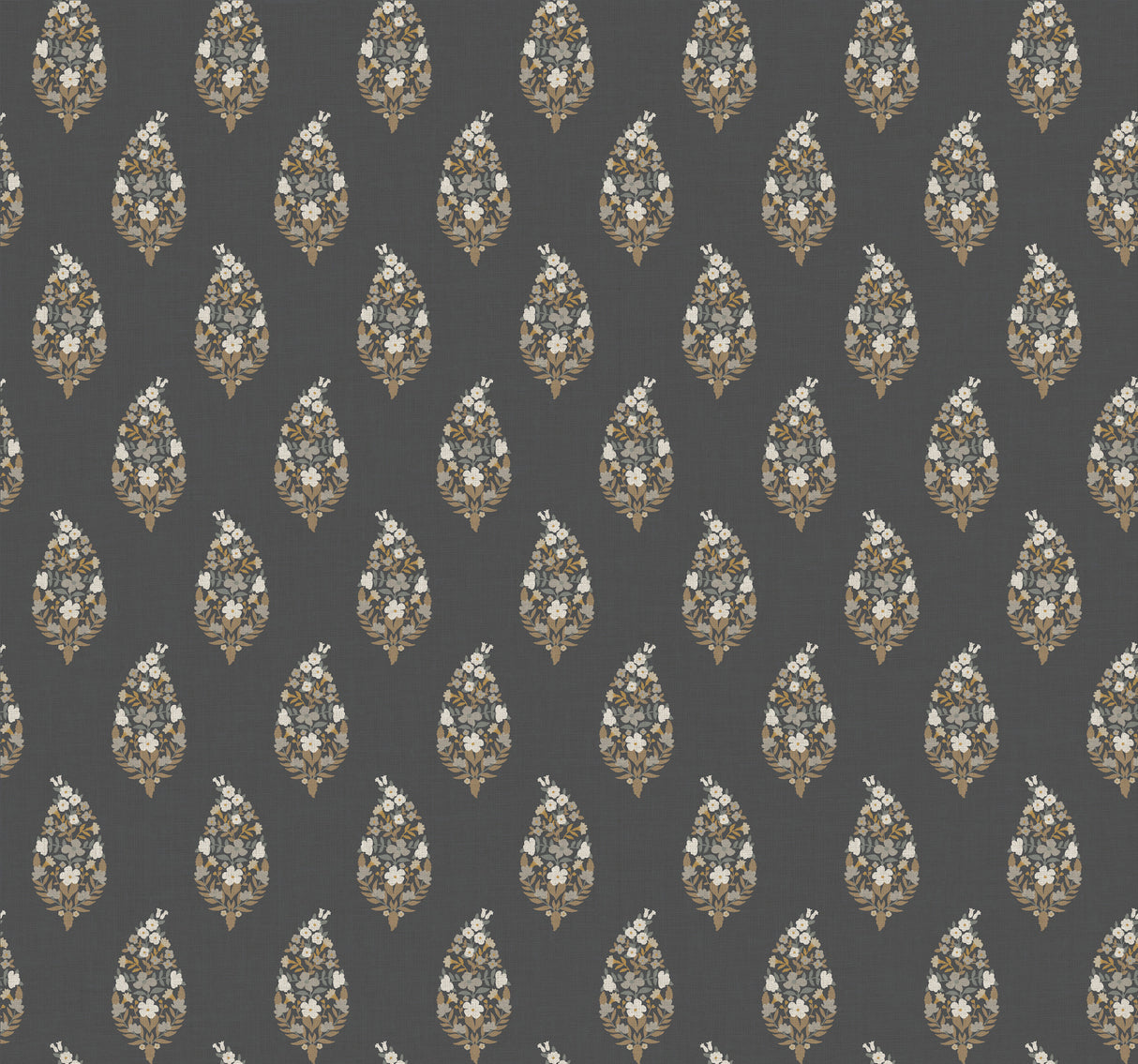 Rifle Paper Co. RF7472 Paisley Black Wallpaper