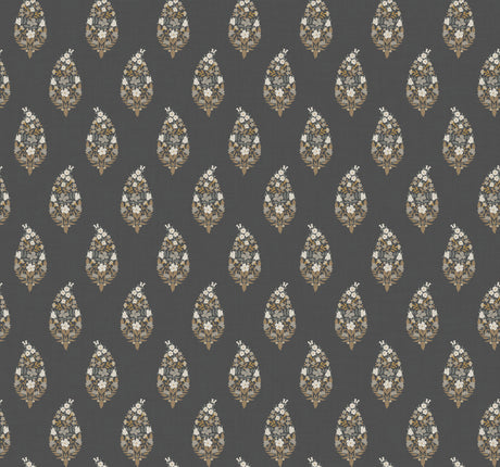 Rifle Paper Co. RF7472 Paisley Black Wallpaper