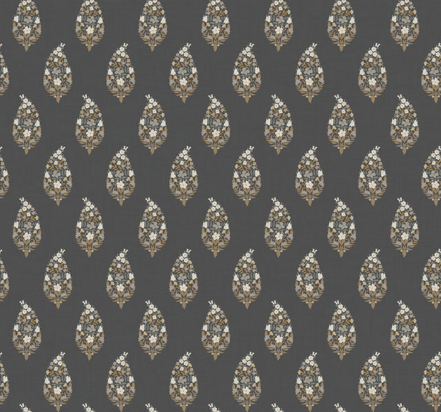 Rifle Paper Co. RF7472 Paisley Black Wallpaper