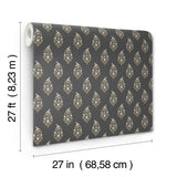 Rifle Paper Co. RF7472 Paisley Black Wallpaper
