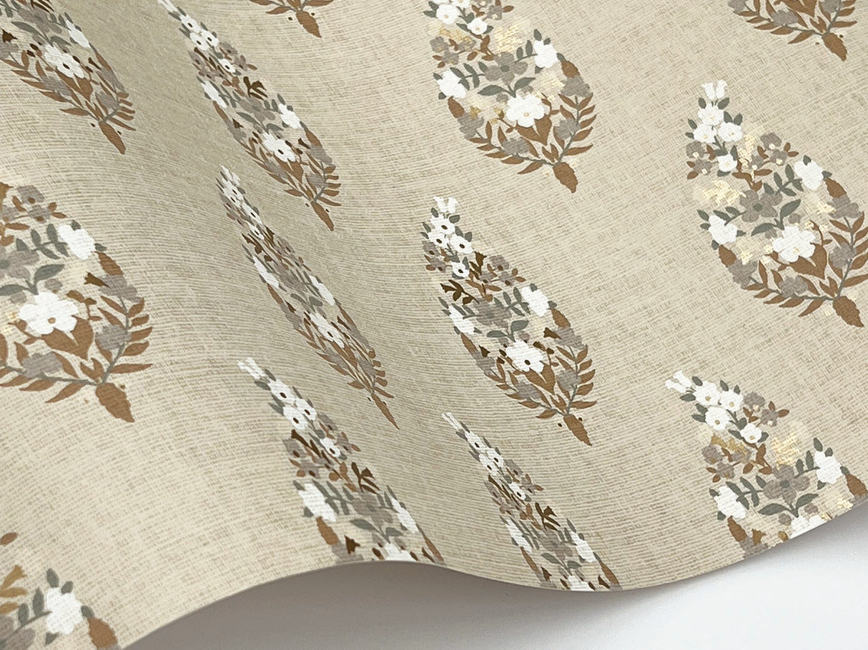 Rifle Paper Co. RF7474 Paisley Linen Wallpaper