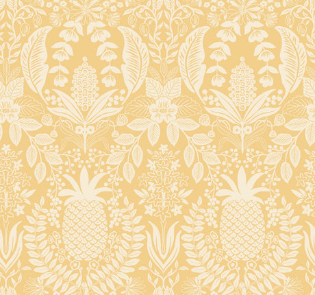 Rifle Paper Co. RF7481 Pineapple Damask Wallpaper - Eade's Wallpaper