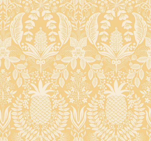 Rifle Paper Co. RF7481 Pineapple Damask Wallpaper - Eade's Wallpaper