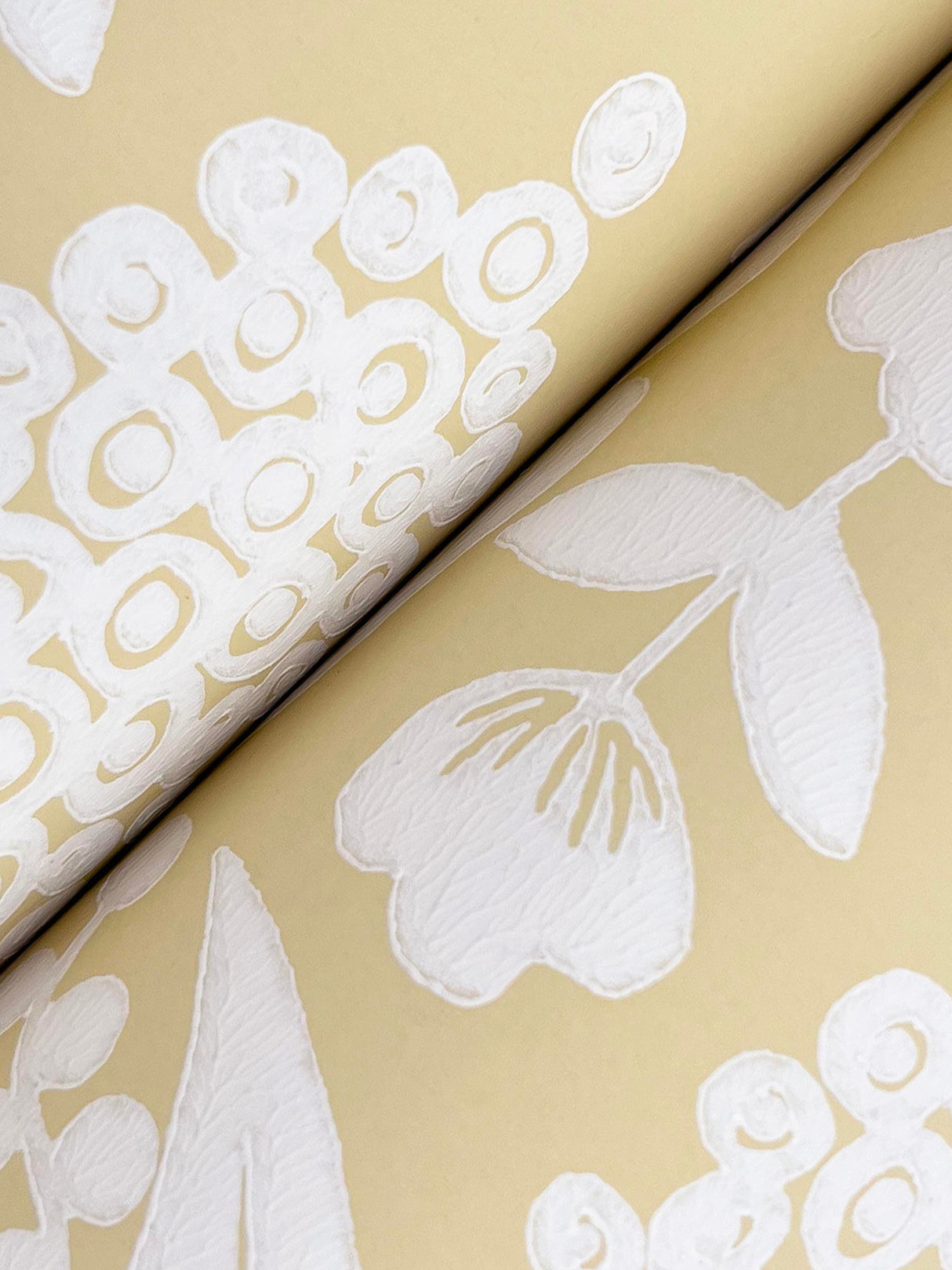 Rifle Paper Co. RF7481 Pineapple Damask Yellow Wallpaper