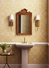Rifle Paper Co. RF7481 Pineapple Damask Yellow Wallpaper
