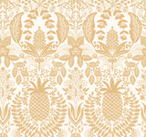Rifle Paper Co. RF7482 Pineapple Damask Gold Wallpaper