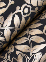 Rifle Paper Co. RF7483 Pineapple Damask Black Wallpaper