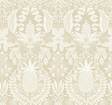 Rifle Paper Co. RF7485 Pineapple Damask Linen Wallpaper