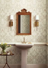 Rifle Paper Co. RF7485 Pineapple Damask Linen Wallpaper