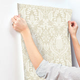 Rifle Paper Co. RF7485 Pineapple Damask Linen Wallpaper