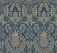Rifle Paper Co. RF7486 Pineapple Damask Navy Wallpaper