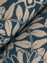 Rifle Paper Co. RF7486 Pineapple Damask Navy Wallpaper