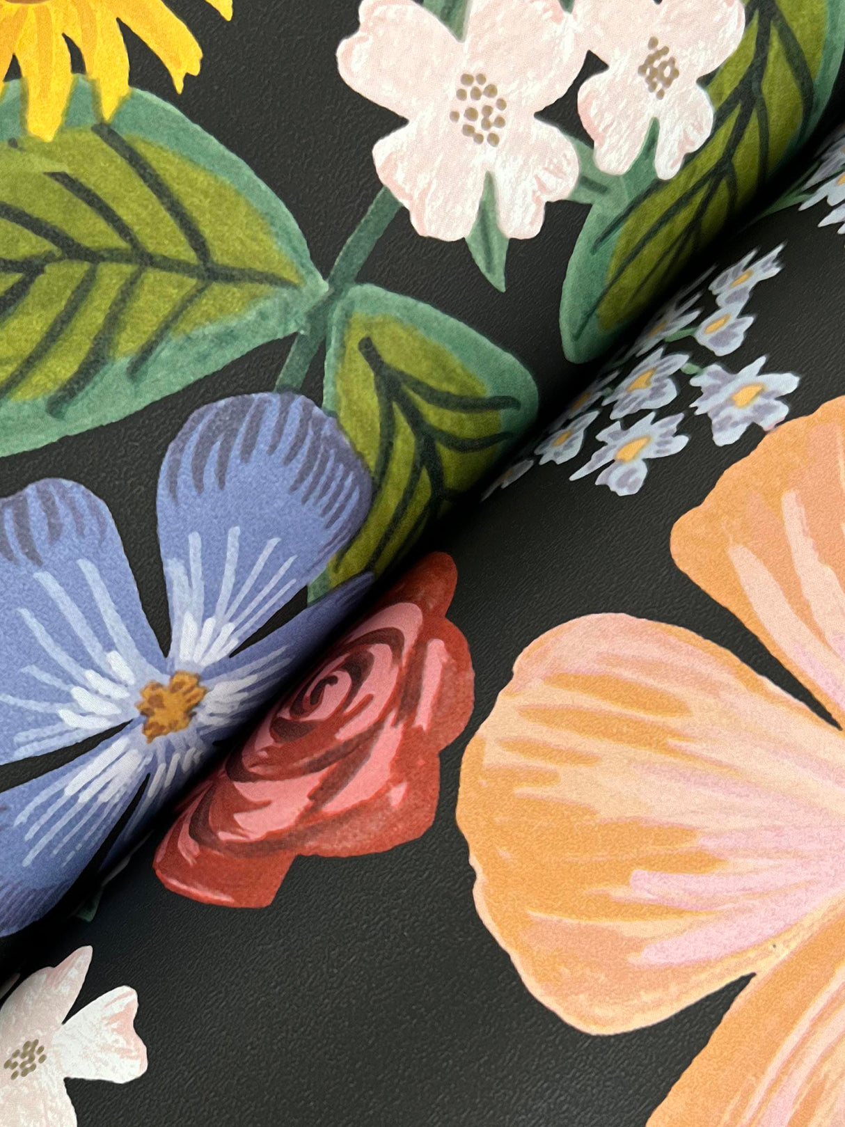Rifle Paper Co. RF7491 Blossom Black Wallpaper
