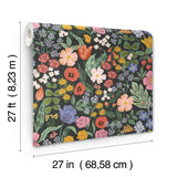 Rifle Paper Co. RF7491 Blossom Black Wallpaper