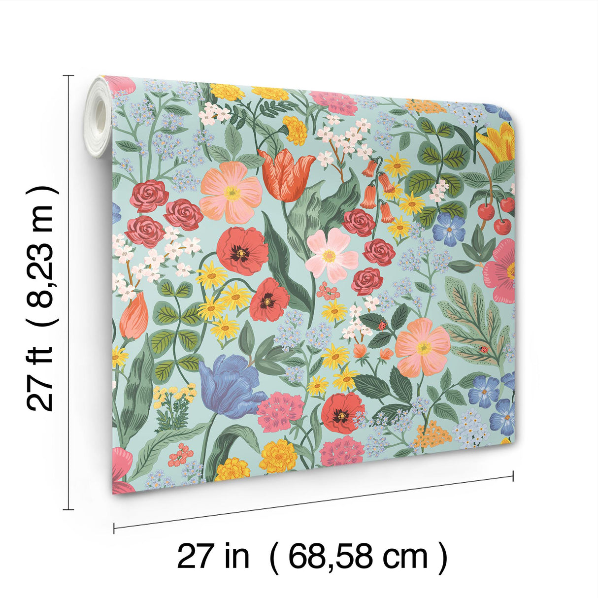 Rifle Paper Co. RF7493 Blossom Light Blue Wallpaper