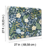 Rifle Paper Co. RF7494 Blossom Navy Wallpaper