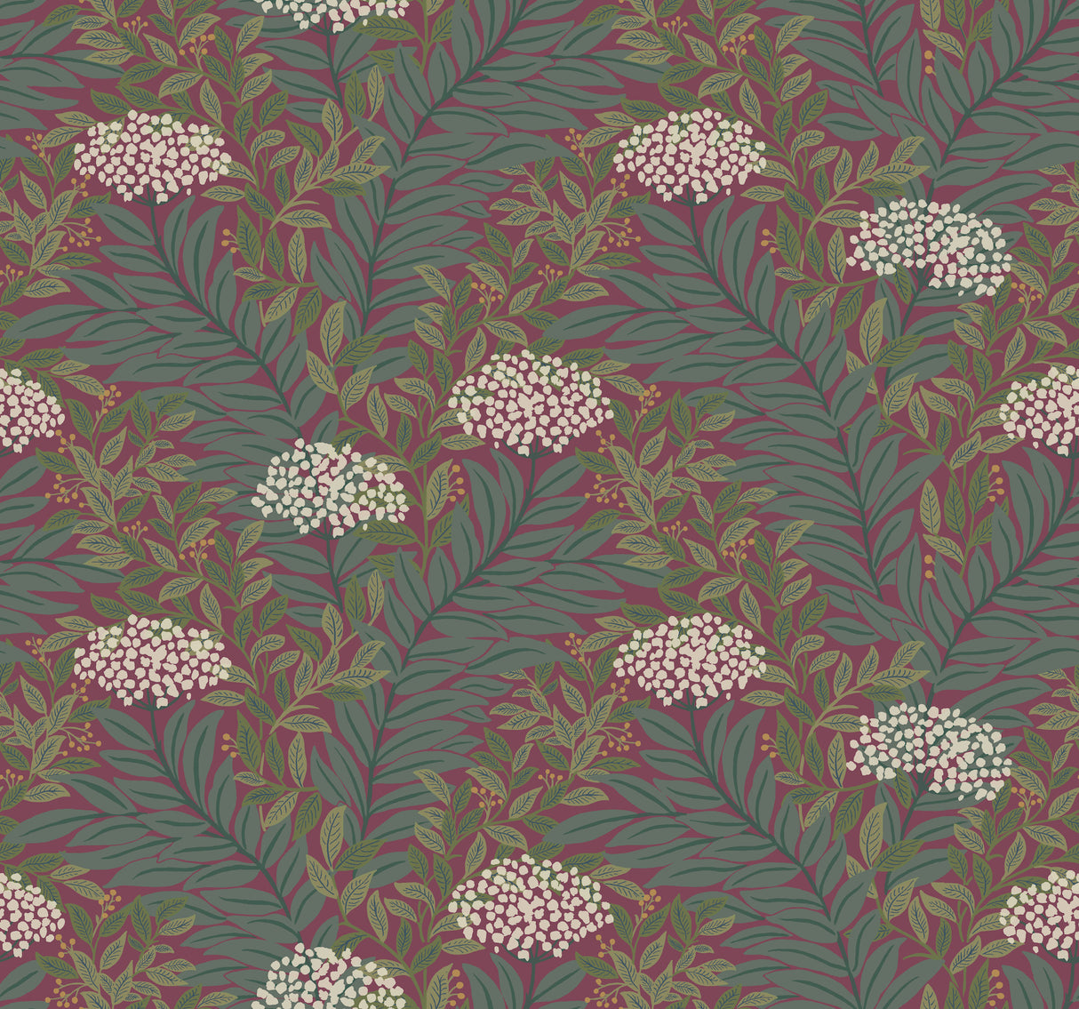 Rifle Paper Co. RF7506 Highgrove Burgundy Wallpaper