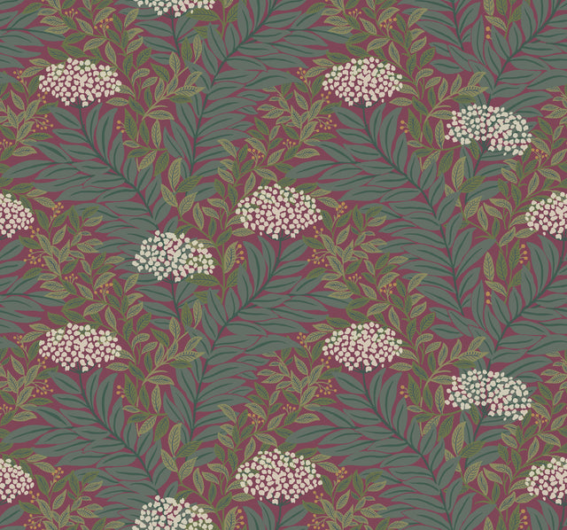 Rifle Paper Co. RF7506 Highgrove Burgundy Wallpaper