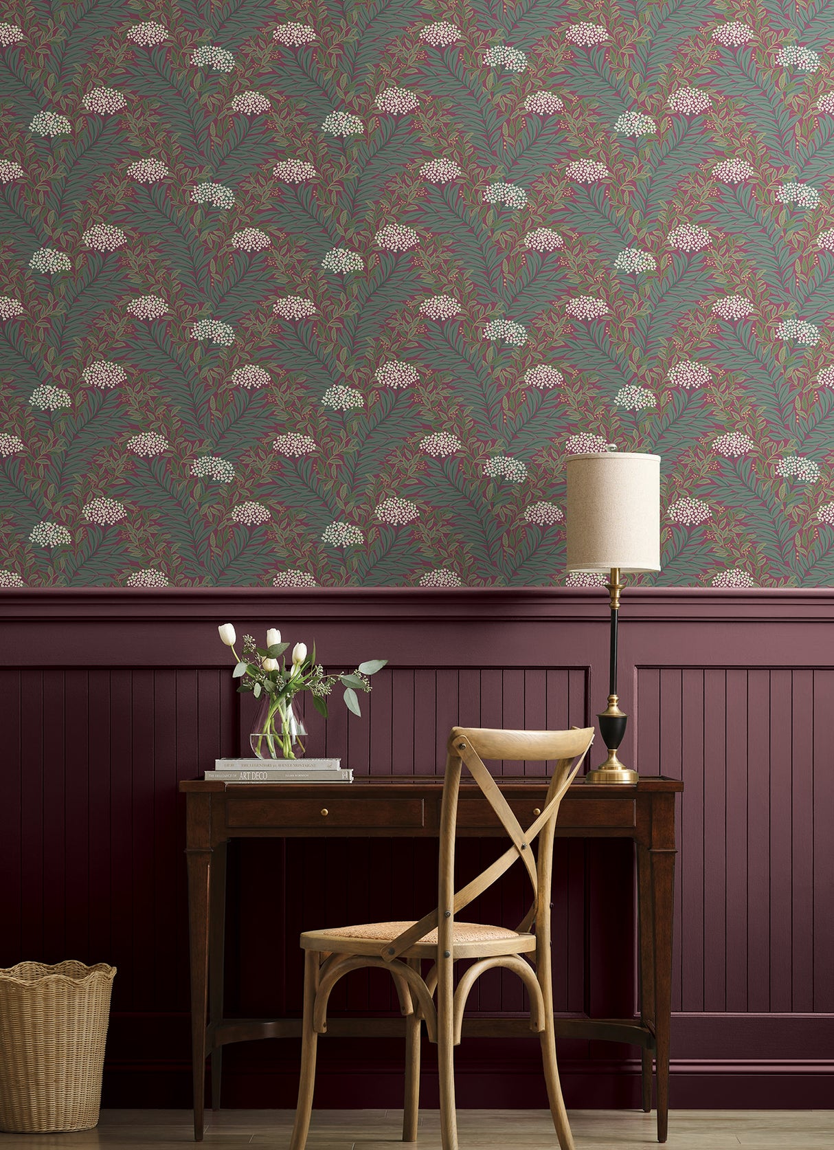 Rifle Paper Co. RF7506 Highgrove Burgundy Wallpaper
