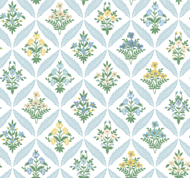 Rifle Paper Co. RF7514 Estee Garden Blue Wallpaper