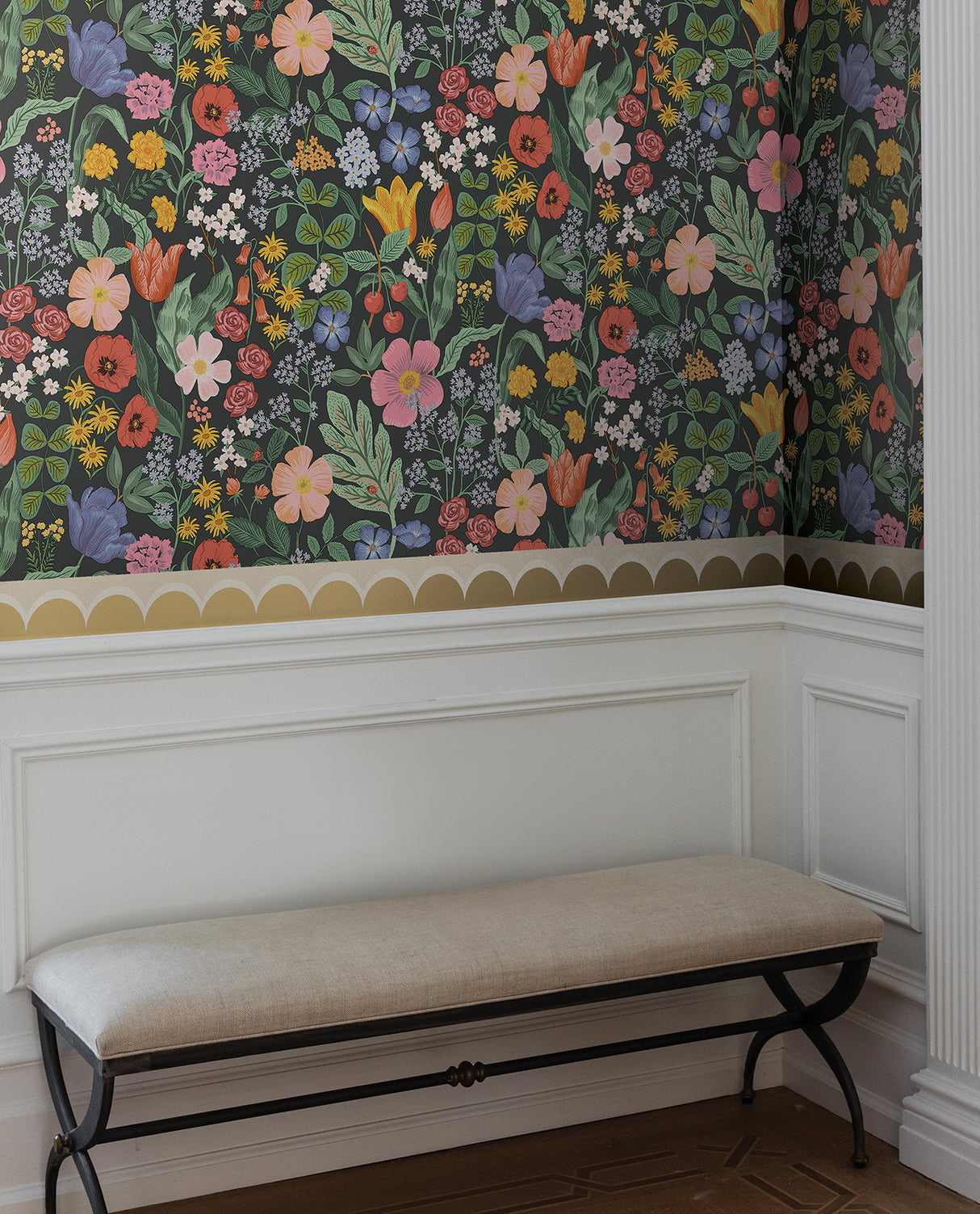 Rifle Paper Co. RF7521B Linen Scallop Wallpaper Trim