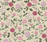 Rifle Paper Co. RF7541 Roses Linen Wallpaper