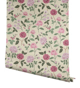 Rifle Paper Co. RF7541 Roses Linen Wallpaper