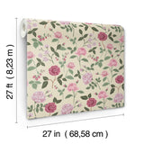 Rifle Paper Co. RF7541 Roses Linen Wallpaper