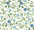 Rifle Paper Co. RF7543 Roses Blue Wallpaper