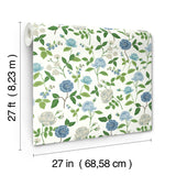 Rifle Paper Co. RF7543 Roses Blue Wallpaper